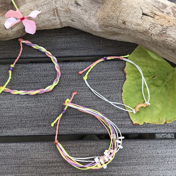 🌸🌿Handmade Adjustable Rainbow Bracelet Set🌿🌸 - Picture 2 of 6